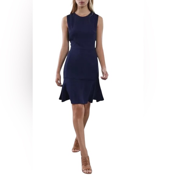 Reiss Navy Jackie Sleeveless Mini Dress Size 2 - Picture 1 of 10